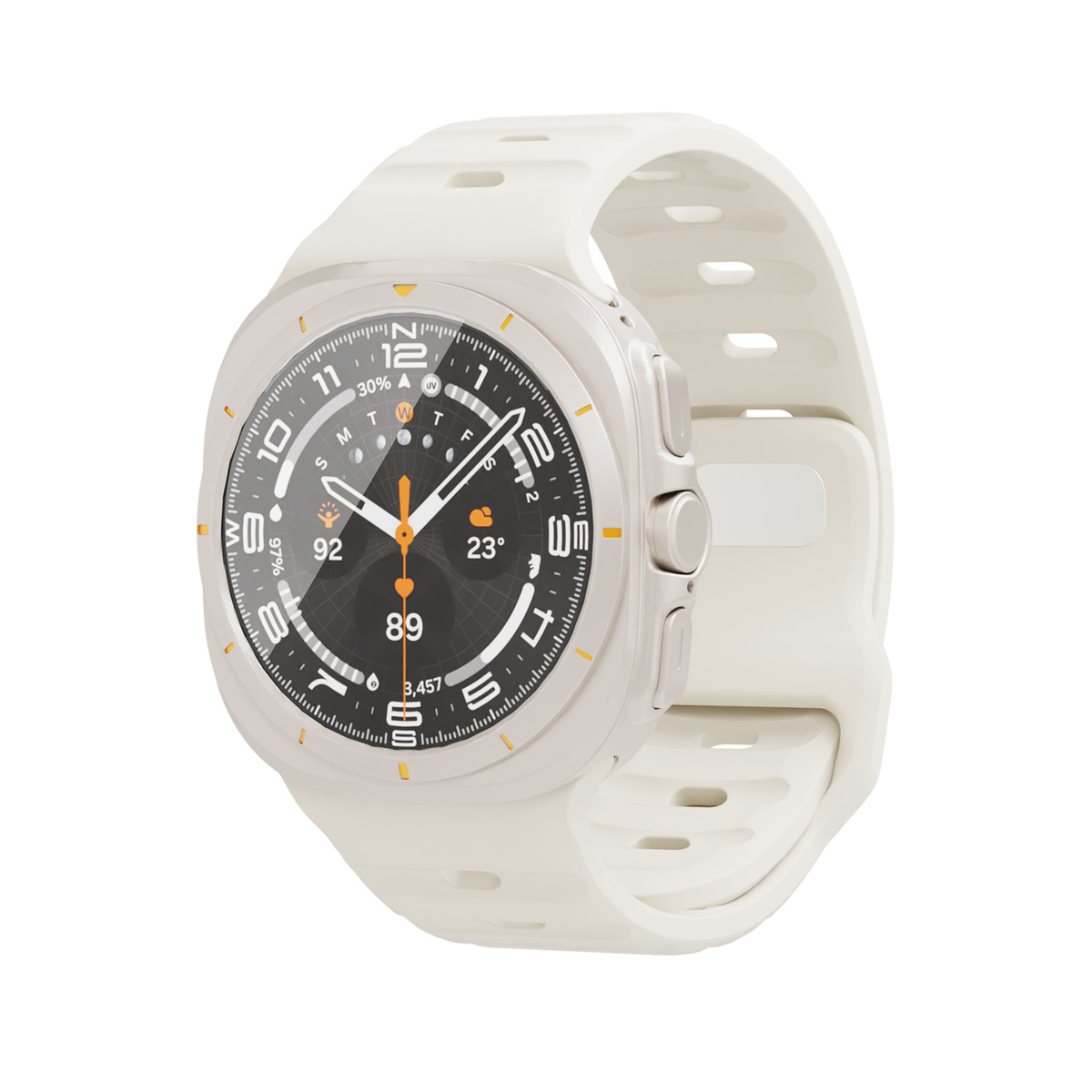 Ремешок силиконовый VLP Pulse Band для Samsung Watch Ultra 47 мм, белый