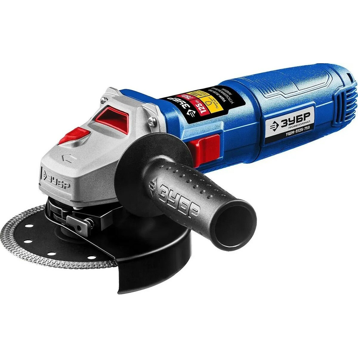 Углошлифовальная машина Зубр УШМ-П125-750 (Цвет: Blue)