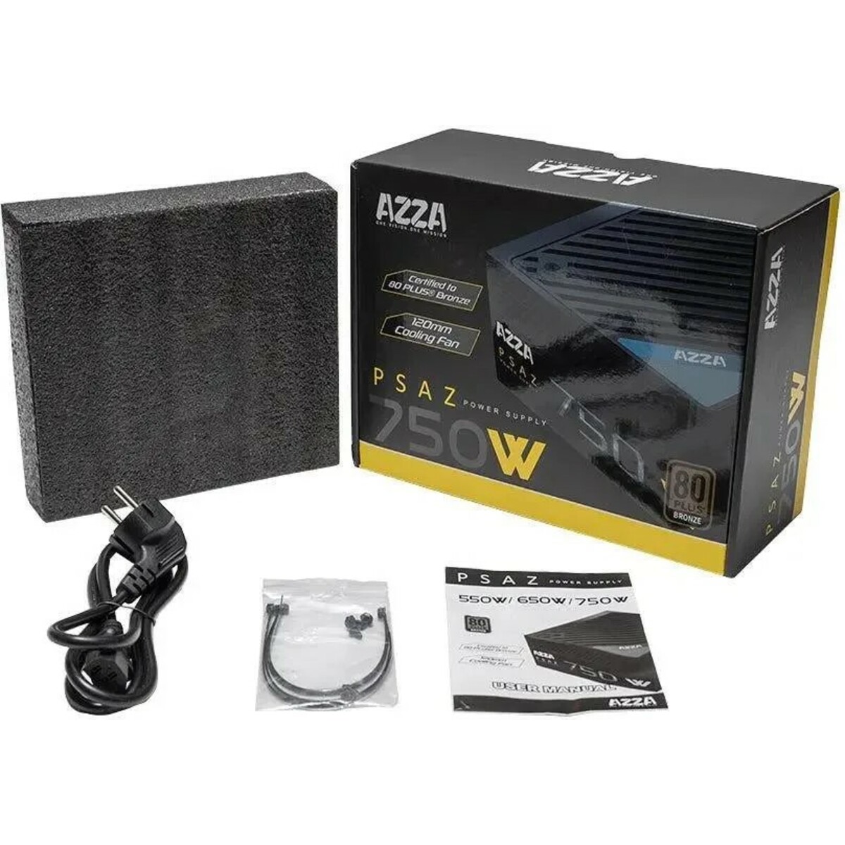 Блок питания Azza ATX 750W PSAZ-750