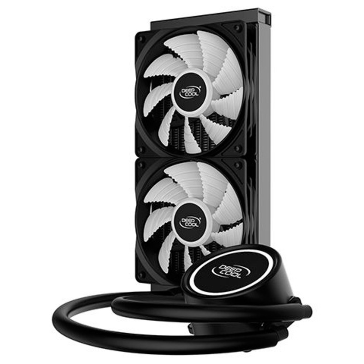 Система водяного охлаждения для процессора Deepcool GAMMAXX L240T WHITE Soc-FM2+ / AM2+ / AM3+ / AM4 / 1150 / 1151 / 1155 / 2011 /  4-pin 18-30dB Al 200W 1238gr LED Ret