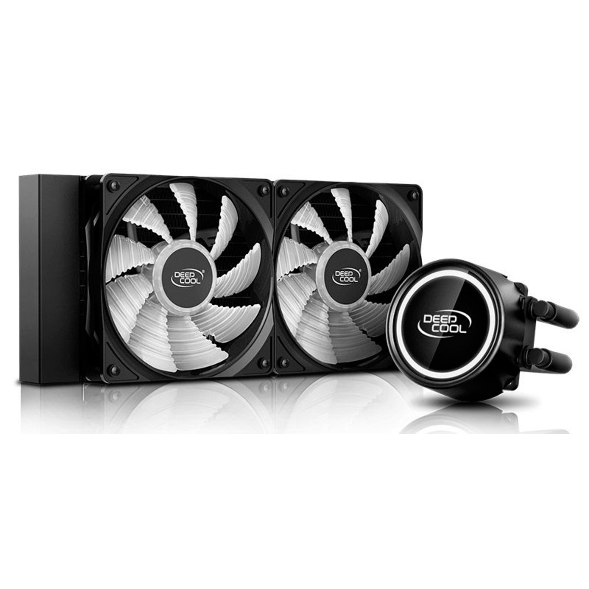 Система водяного охлаждения для процессора Deepcool GAMMAXX L240T WHITE Soc-FM2+ / AM2+ / AM3+ / AM4 / 1150 / 1151 / 1155 / 2011 /  4-pin 18-30dB Al 200W 1238gr LED Ret