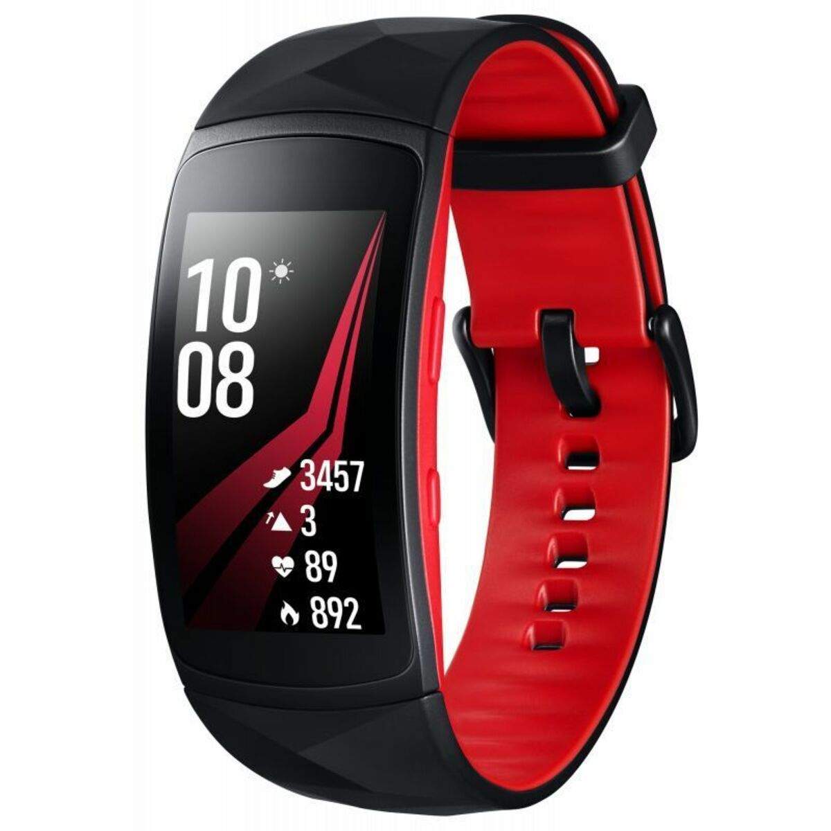 Фитнес-браслет Samsung Galaxy Gear Fit 2 Pro, размер S (Цвет: Black/Red)