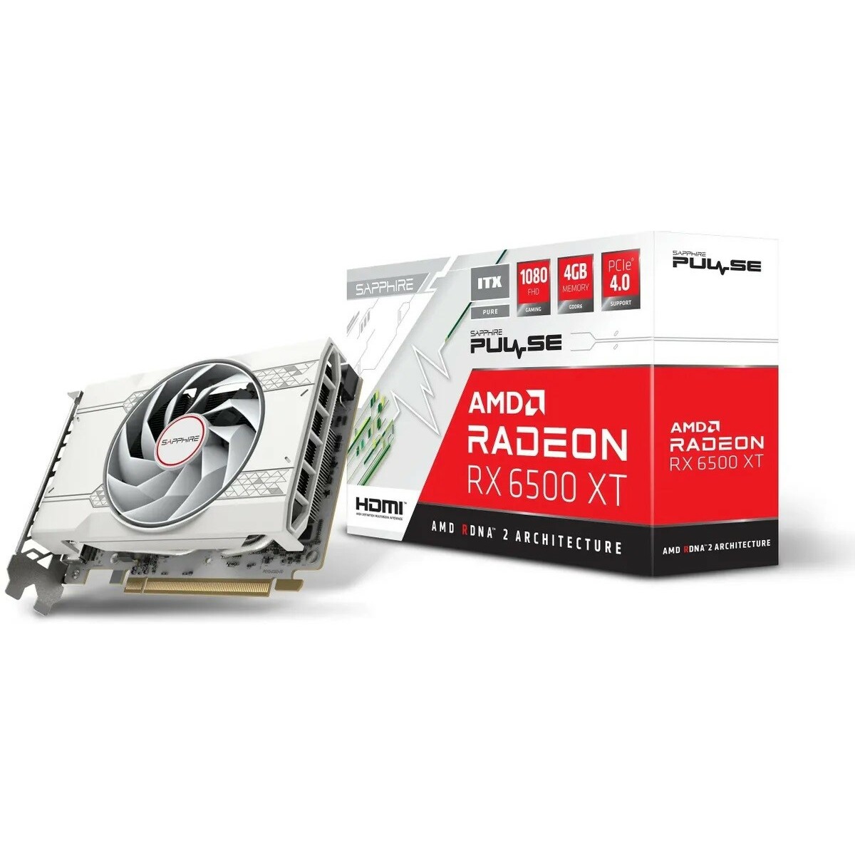 Видеокарта Sapphire Pulse Radeon RX 6500 XT ITX Pure Gaming OC 4Gb (11314-04-20G)