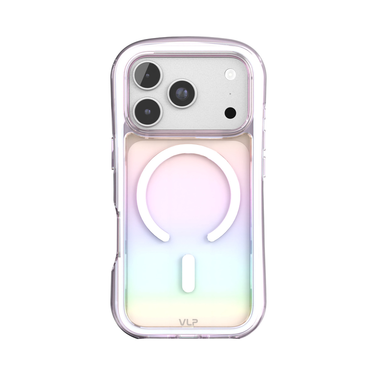 Чехол-накладка VLP Bubble Case with MagSafe для Apple iPhone 18 Pro, перламутровый