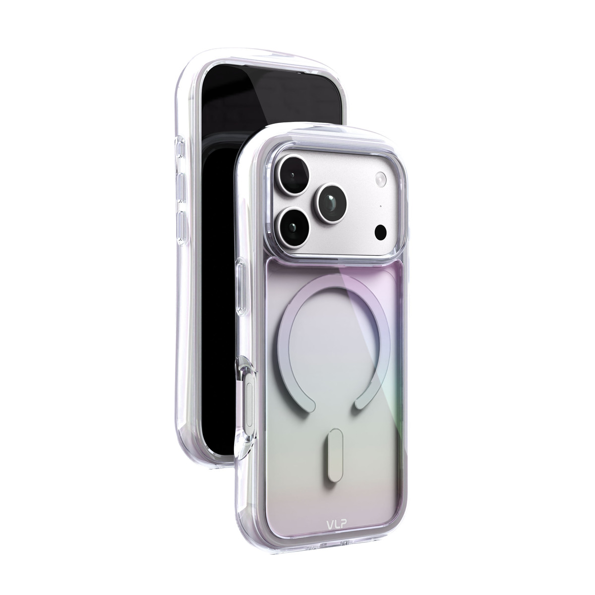 Чехол-накладка VLP Bubble Case with MagSafe для Apple iPhone 18 Pro, перламутровый