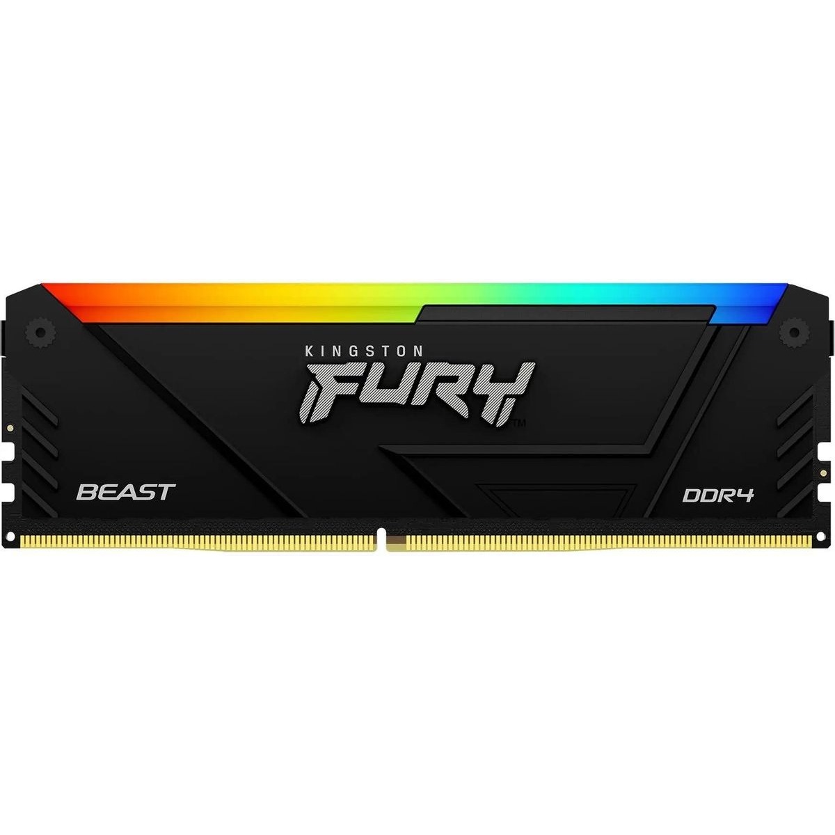 Память DDR4 16GB 3200MHz Kingston KF432C16BB2A / 16 Fury Beast RGB RTL Gaming PC4-25600 CL16 DIMM 288-pin 1.35В single rank с радиатором Ret