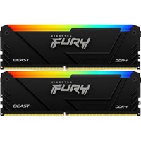 Память DDR4 2x16GB 3200MHz Kingston KF432C16BB2AK2/32 Fury Beast RGB RTL Gaming PC4-25600 CL16 DIMM 288-pin 1.35В kit single rank с радиатором Ret