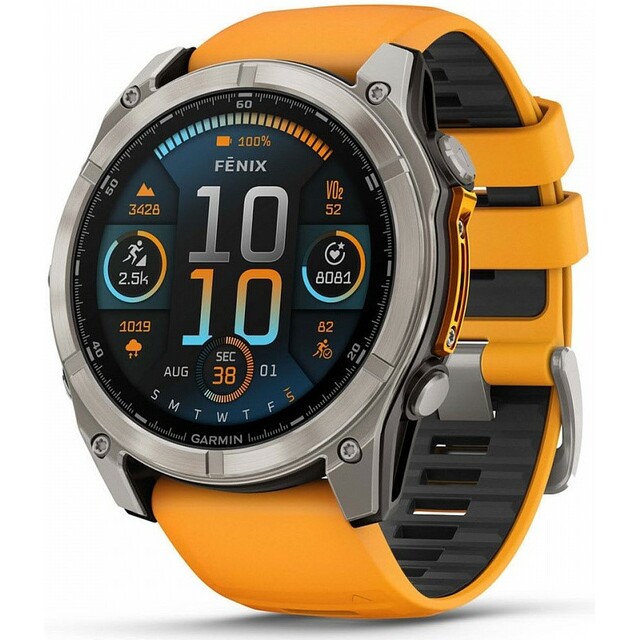 Умные часы Garmin Fenix 8 51mm Amoled Sapphire DLC (Цвет: Titanium Spark / Orange) Умные часы Garmin Fenix 8 51mm Amoled Sapphire DLC (Цвет: Titanium Spark / Orange)