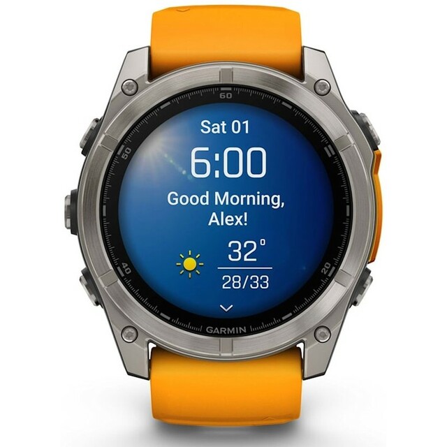 Умные часы Garmin Fenix 8 51mm Amoled Sapphire DLC (Цвет: Titanium Spark / Orange) Умные часы Garmin Fenix 8 51mm Amoled Sapphire DLC (Цвет: Titanium Spark / Orange)