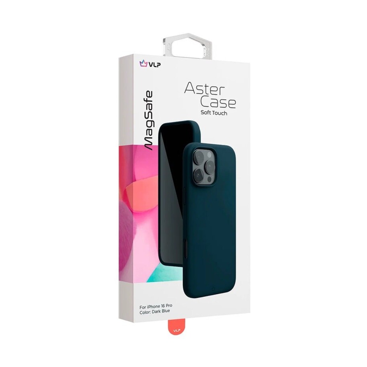 Чехол-накладка VLP Aster Case with MagSafe для смартфона Apple iPhone 16 Pro (Цвет: Dark Blue)