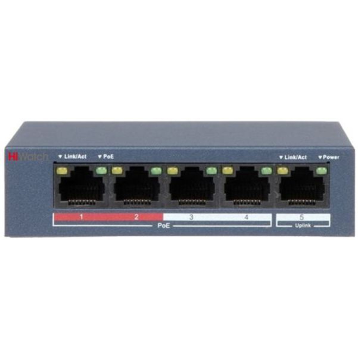 Коммутатор Hikvision HiWatch DS-S504P(B)