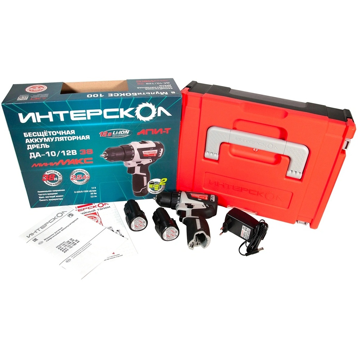 Дрель-шуруповерт Интерскол ДА-10 / 12В 38 (Цвет: Gray)