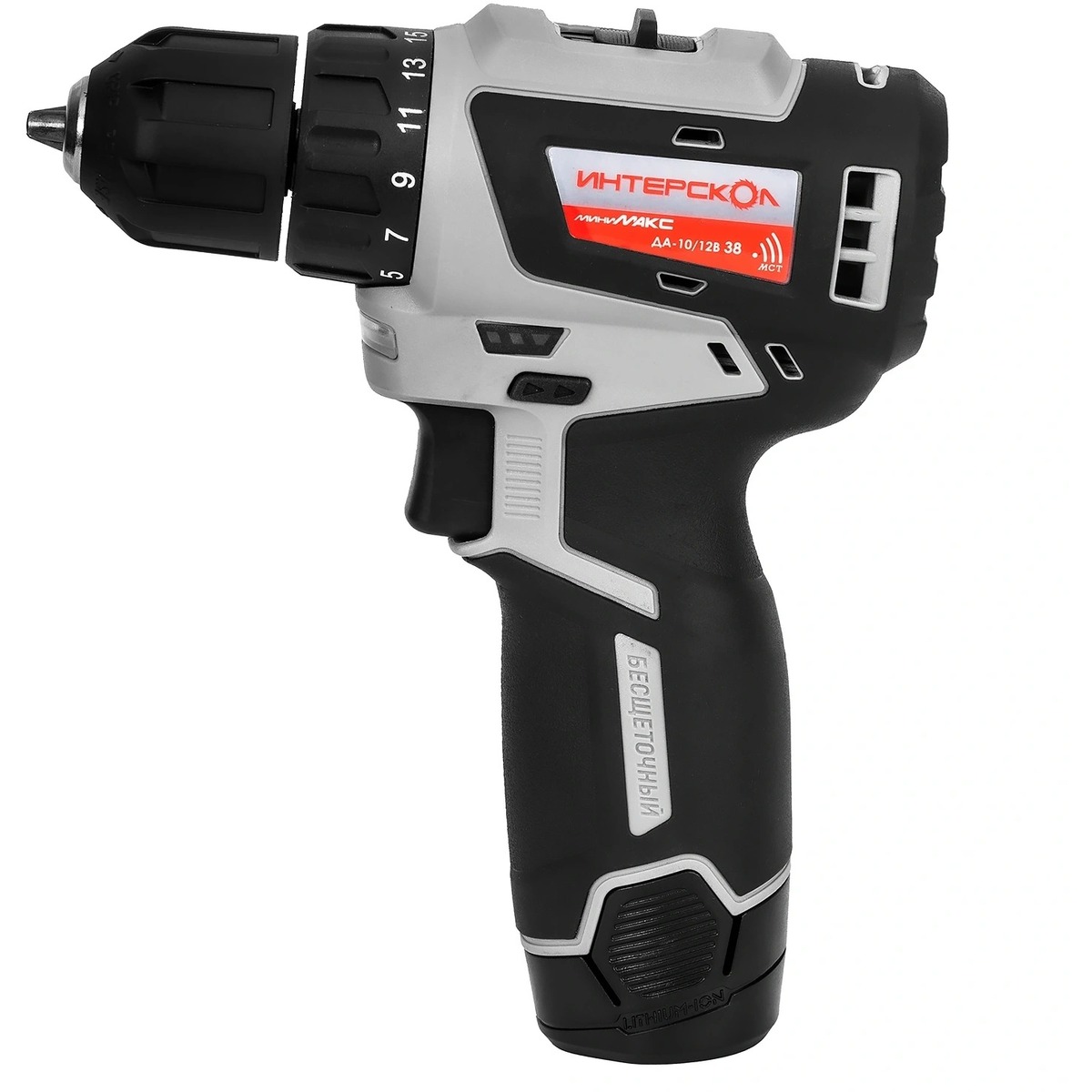 Дрель-шуруповерт Интерскол ДА-10 / 12В 38 (Цвет: Gray)