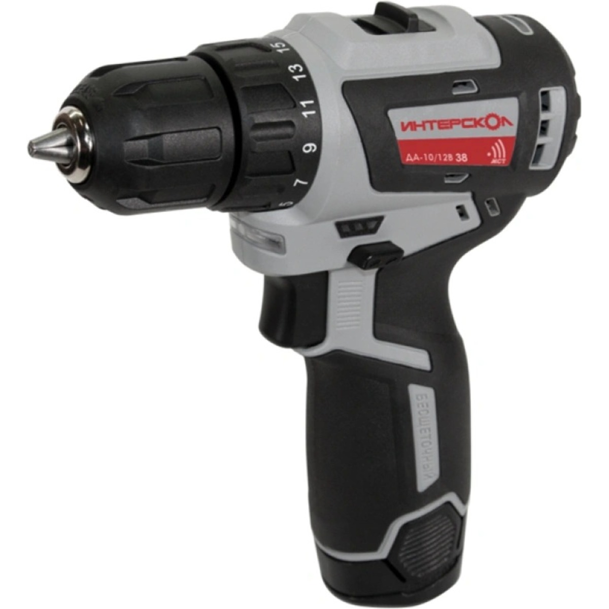 Дрель-шуруповерт Интерскол ДА-10 / 12В (Цвет: Gray)
