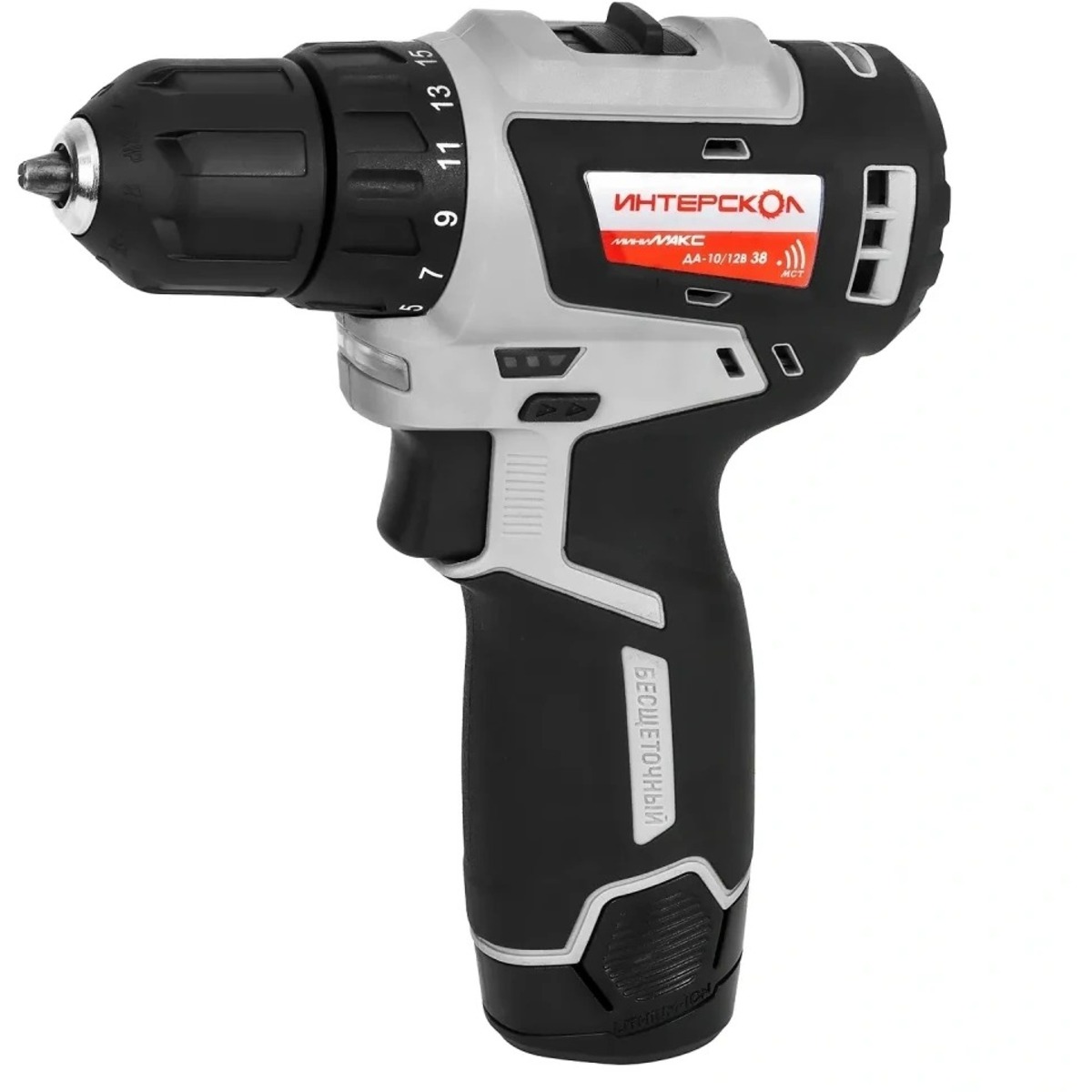 Дрель-шуруповерт Интерскол ДА-10 / 12В (Цвет: Gray)