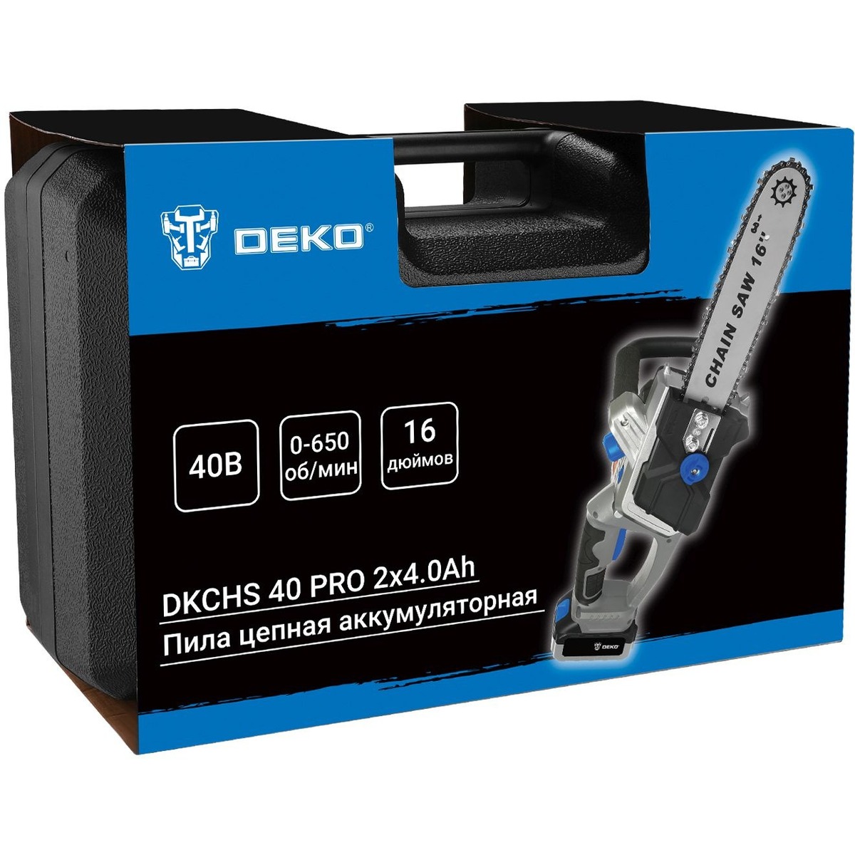 Электрическая цепная пила Deko DKCHS 40 PRO (Цвет: Gray)