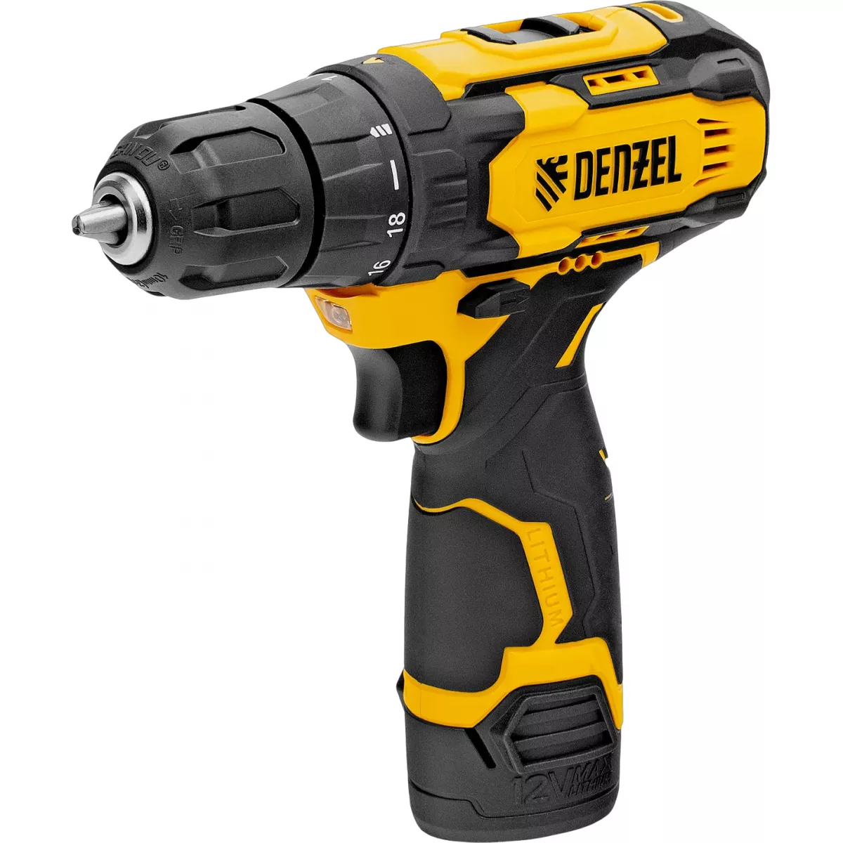 Дрель-шуруповерт Denzel CDQ-12 (Цвет: Yellow)