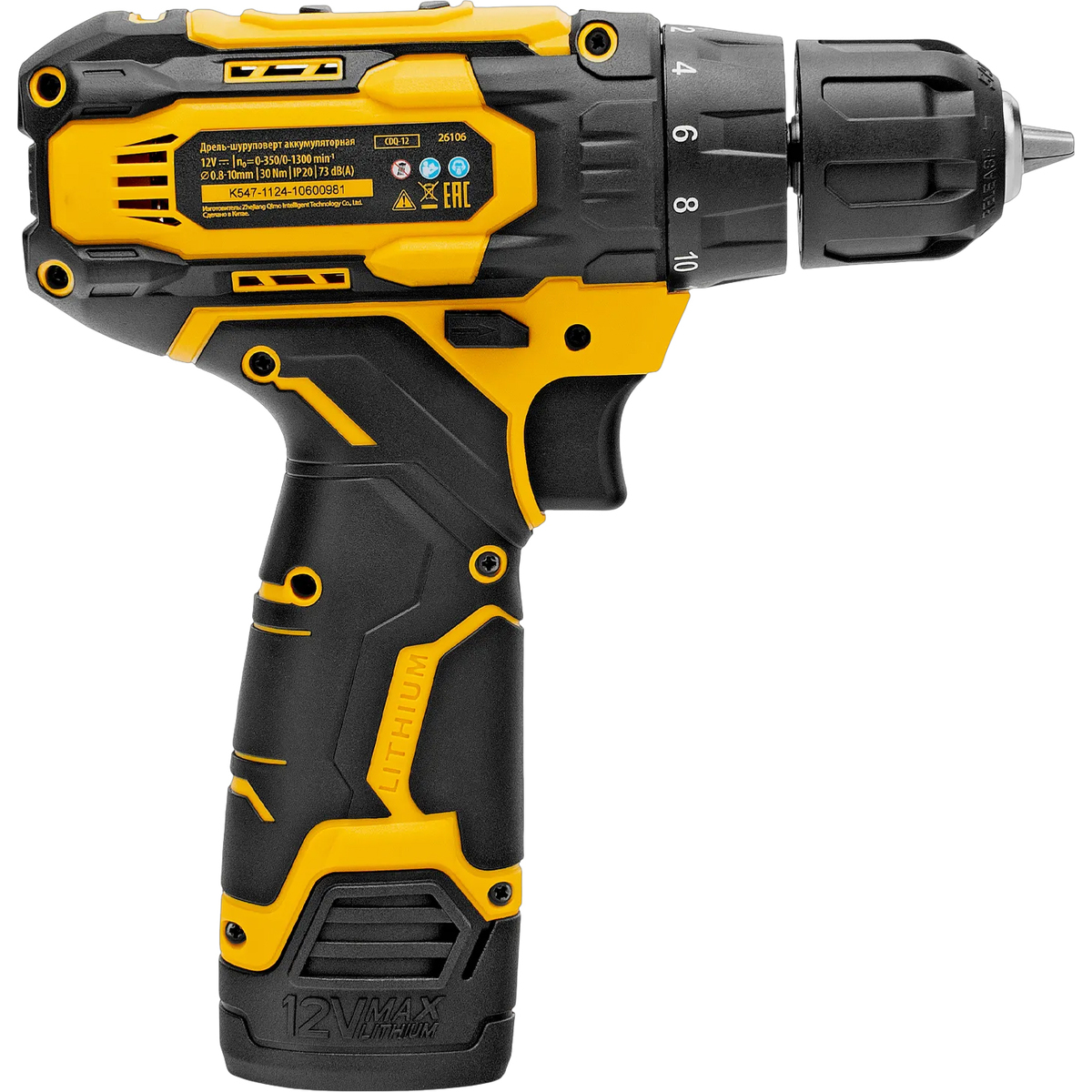 Дрель-шуруповерт Denzel CDQ-12 (Цвет: Yellow)