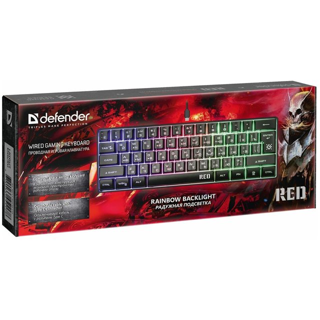 Клавиатура Defender Red GK-116 (Цвет: Black)