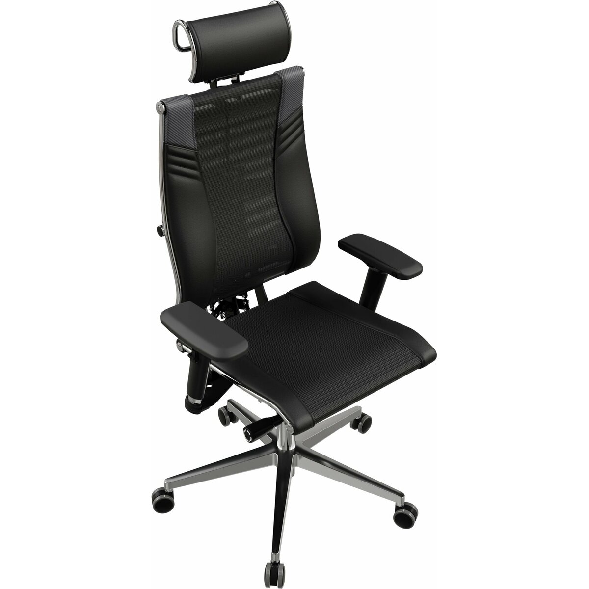 Кресло руководителя эргономичное Метта Yoga 4DT B2-15D - YM93+Infinity+carbon, черный 