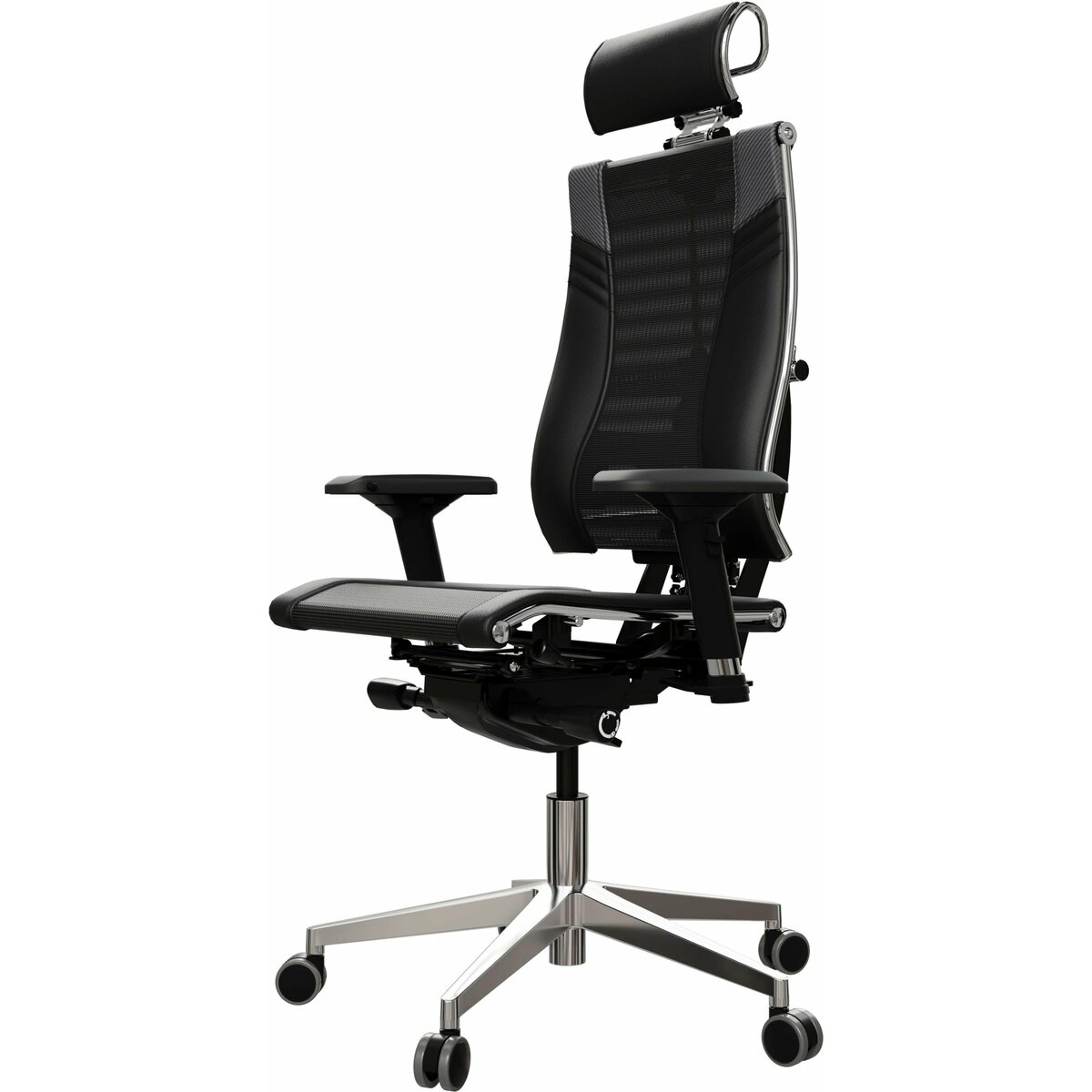 Кресло руководителя эргономичное Метта Yoga 4DT B2-15D - YM93+Infinity+carbon, черный 