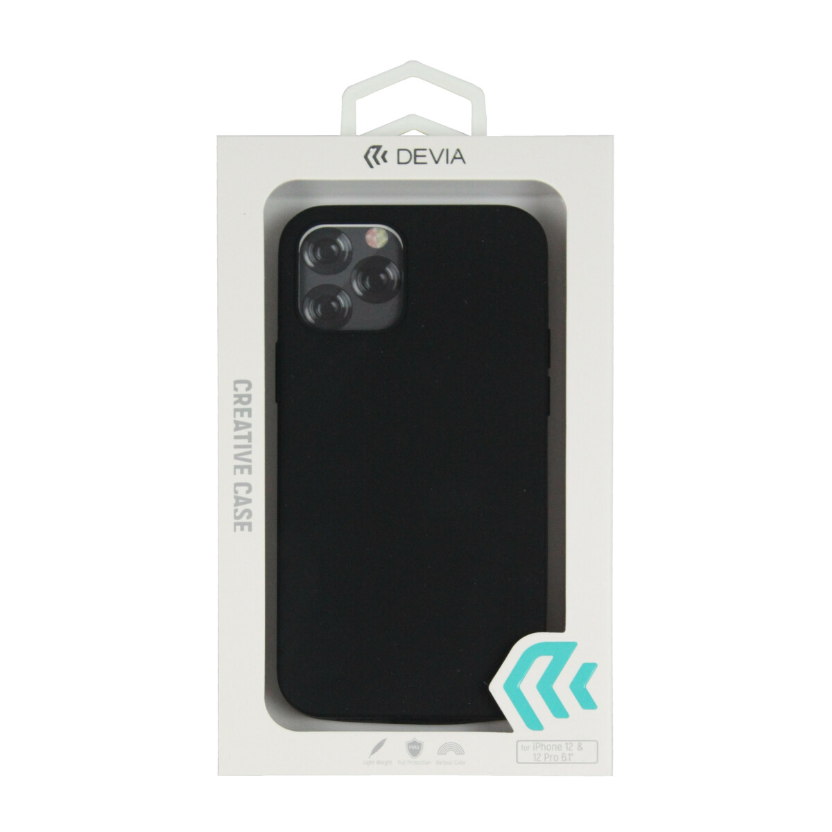 Чехол Devia Nature Silicone Case для смартфона iPhone 12/12 Pro, черный