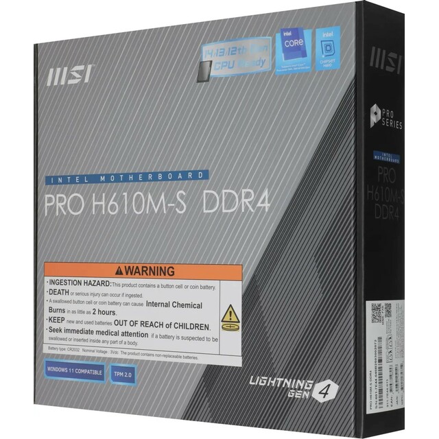 Материнская плата MSI PRO H610M-S DDR4