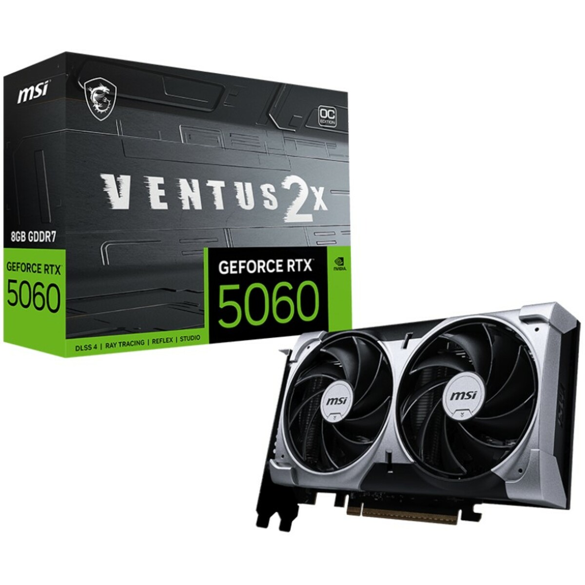 Видеокарта MSI GeForce RTX 5060 VENTUS 2X OC 8G (912-V537-002)