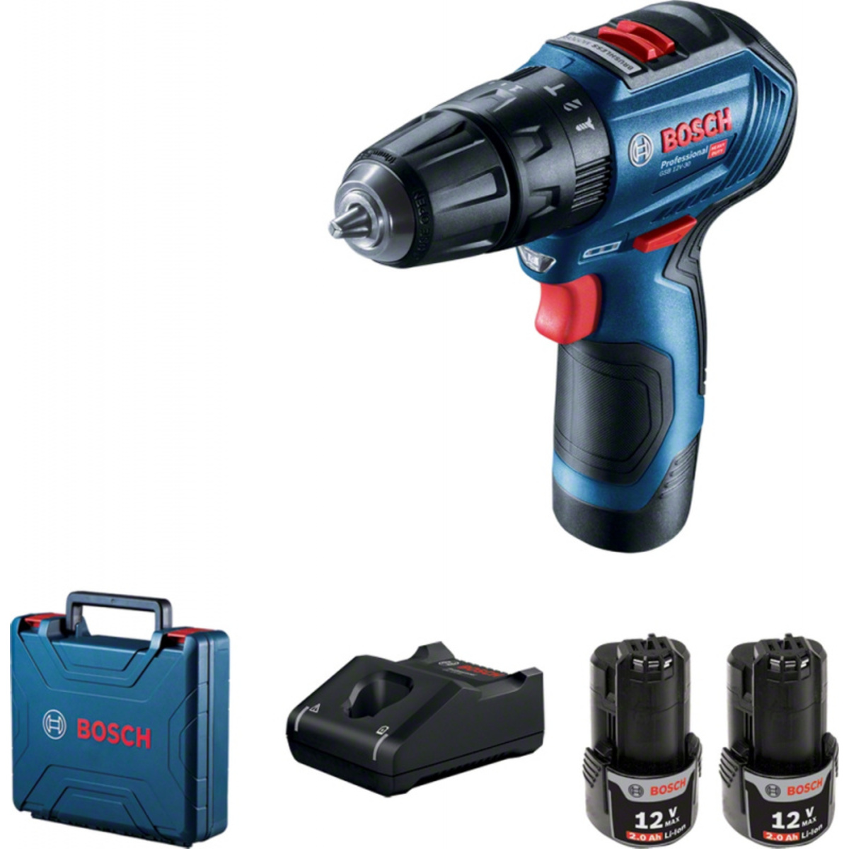 Дрель-шуруповерт Bosch GSB 12V-30 (Цвет: Blue)