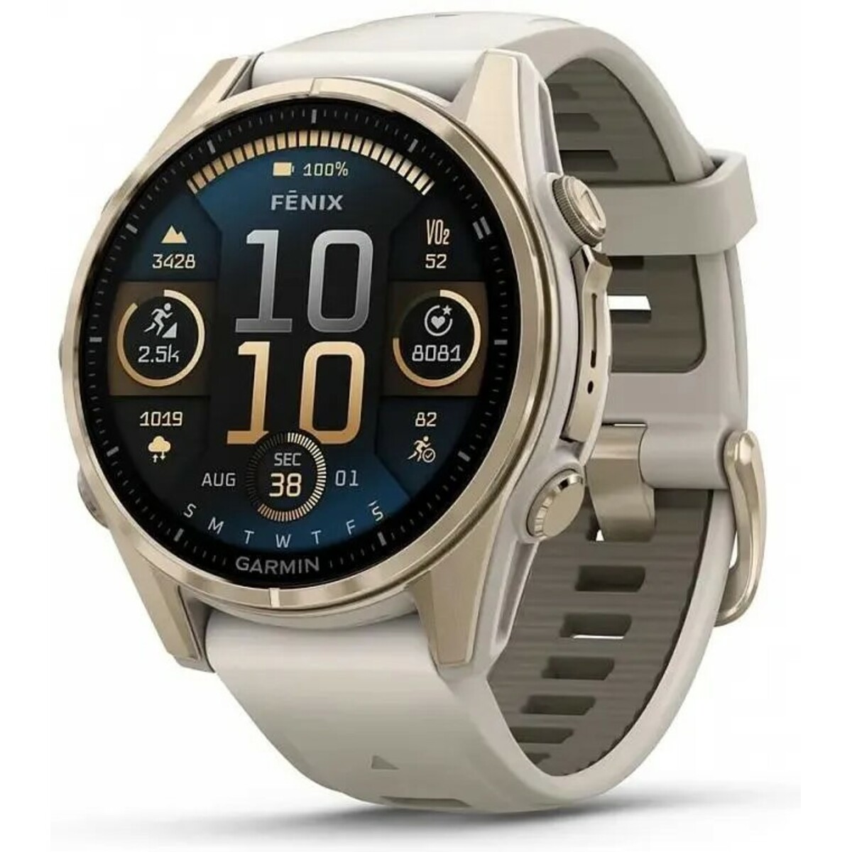 Умные часы Garmin Fenix 8 Amoled Sapphire 43mm (Цвет: Soft Gold)