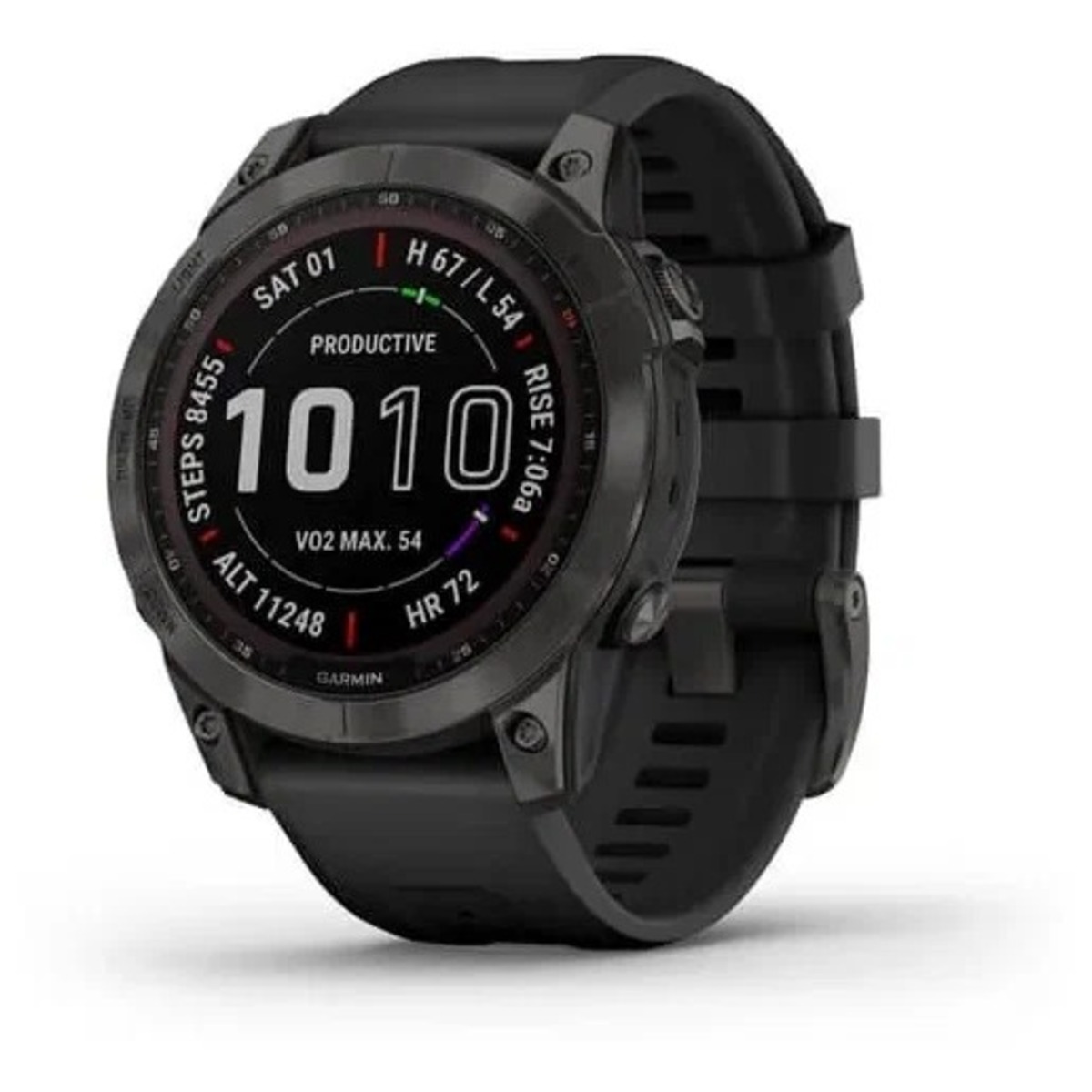 Умные часы Garmin Fenix 7 Sapphire Solar (Цвет: Carbon Gray / Black)