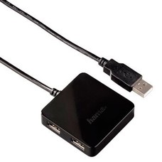 Разветвитель USB 2.0 Hama Square1:4  (Цвет: Black)