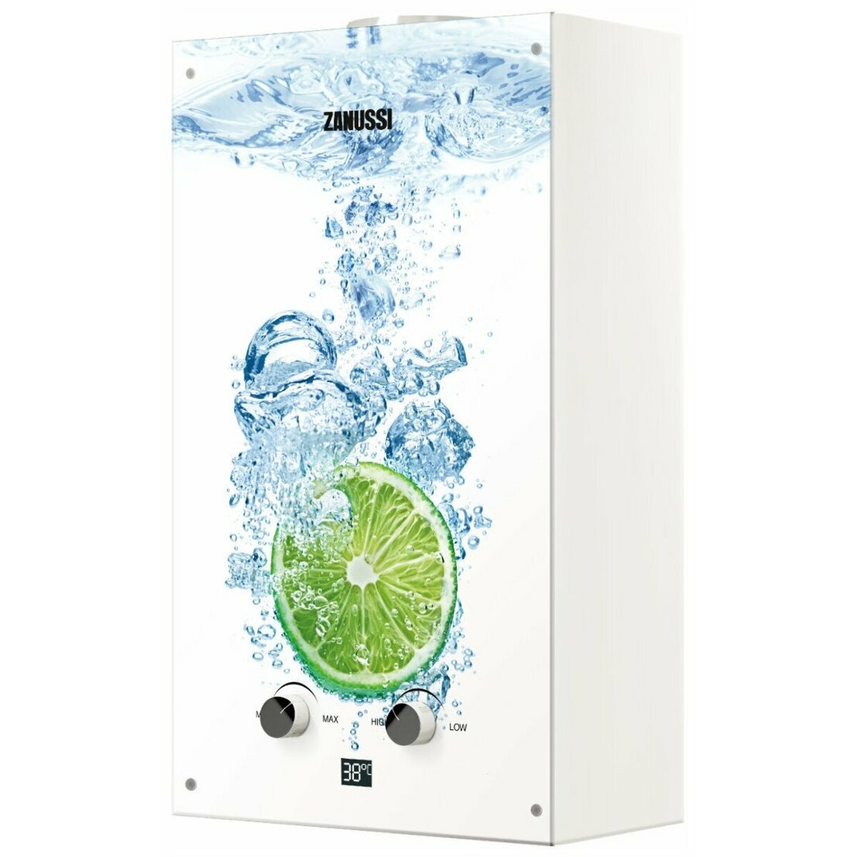 Водонагреватель Zanussi GWH 10 Fonte Glass Lime, белый