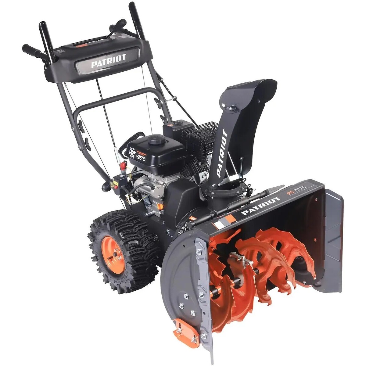 Снегоуборщик бензиновый Patriot PS 707 E (Цвет: Black/Orange)
