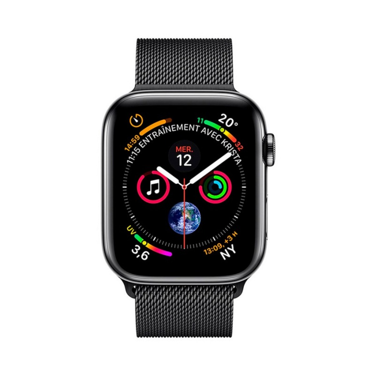 Ремешок стальной Devia Elegant Series Milanese Loop для Apple Watch 42 / 44 mm (Цвет: Black)