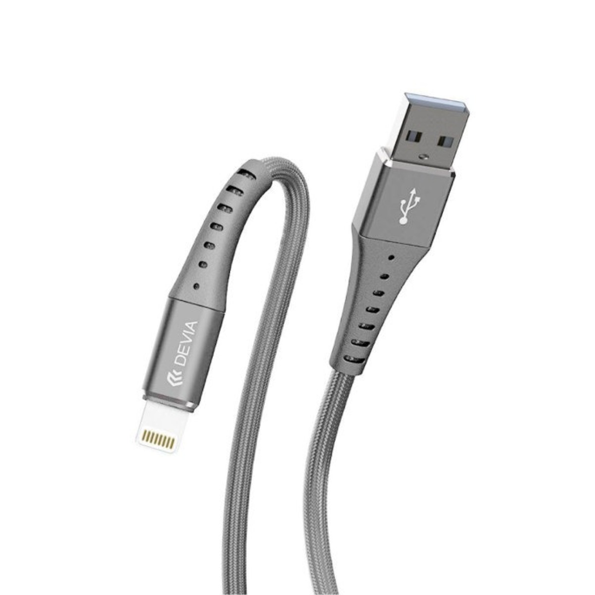 Кабель Devia Braid Series USB to Lightning Cable 1m (Цвет: Silvery)