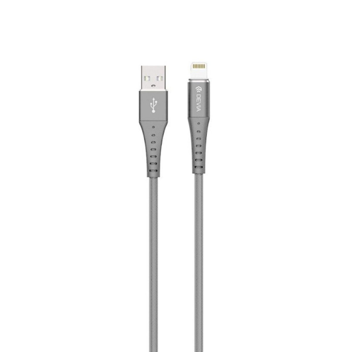 Кабель Devia Braid Series USB to Lightning Cable 1m (Цвет: Silvery)