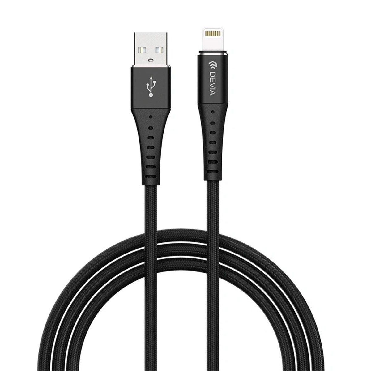 Кабель Devia Braid Series USB to Lightning Cable 1m, черный