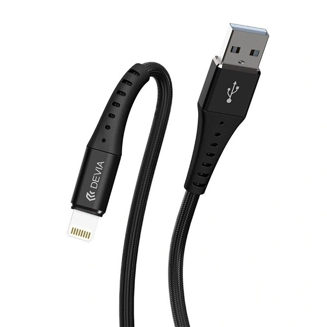 Кабель Devia Braid Series USB to Lightning Cable 1m, черный