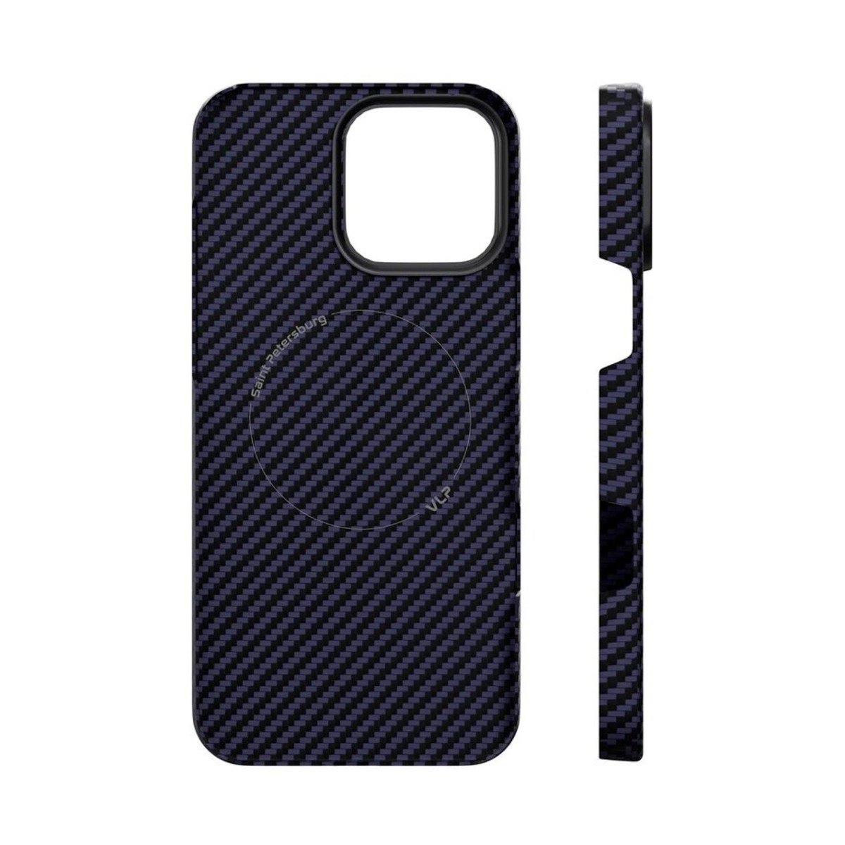 Чехол-накладка VLP Kevlar Сase with MagSafe для смартфона iPhone 16 Pro (Цвет: Dark Blue)