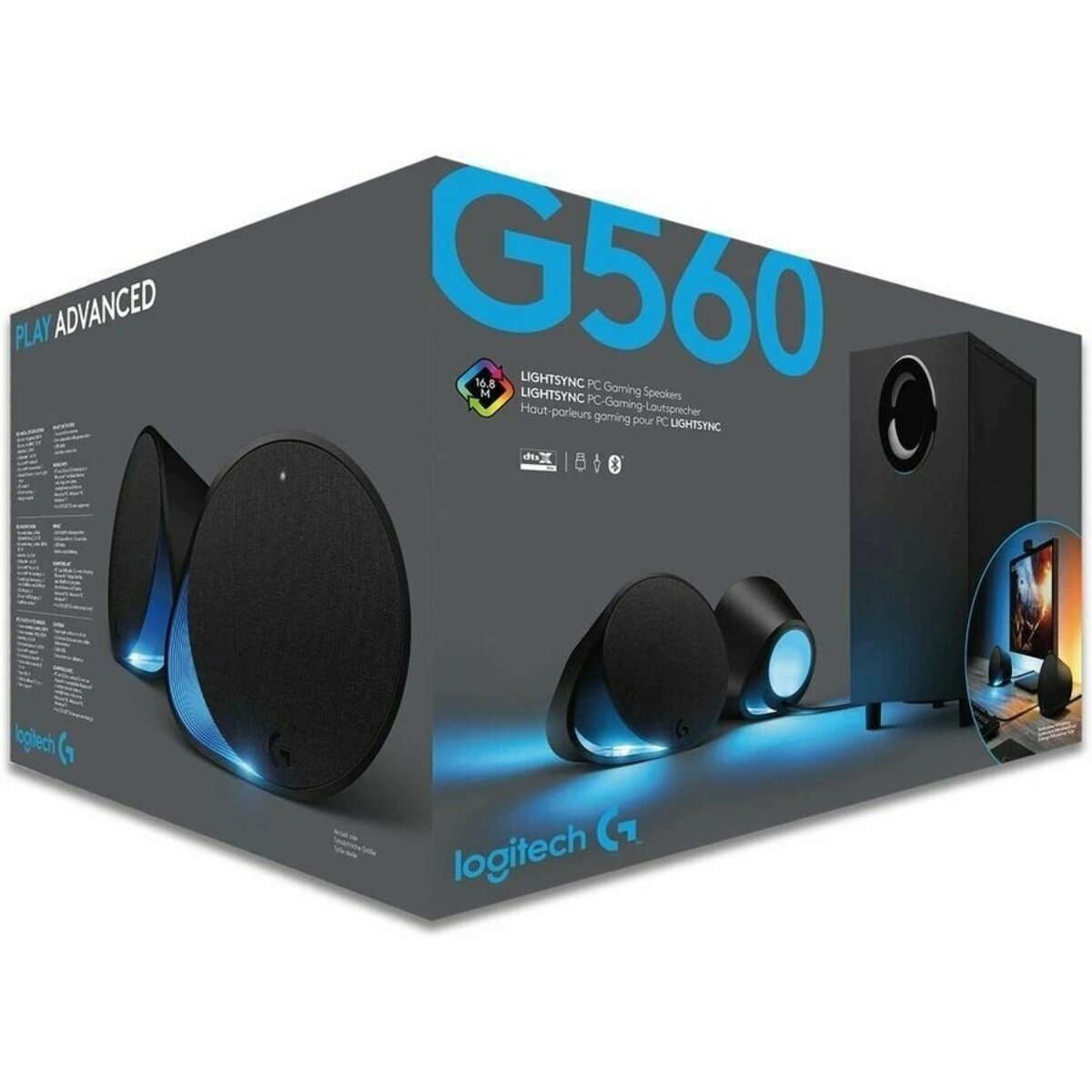 Колонки Logitech G560 LIGHTSYNC PC, черный