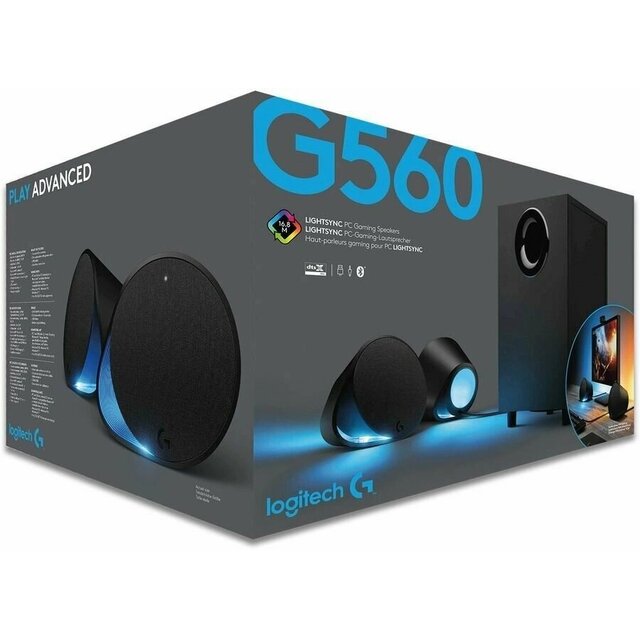 Колонки Logitech G560 LIGHTSYNC PC, черный Колонки Logitech G560 LIGHTSYNC PC, черный