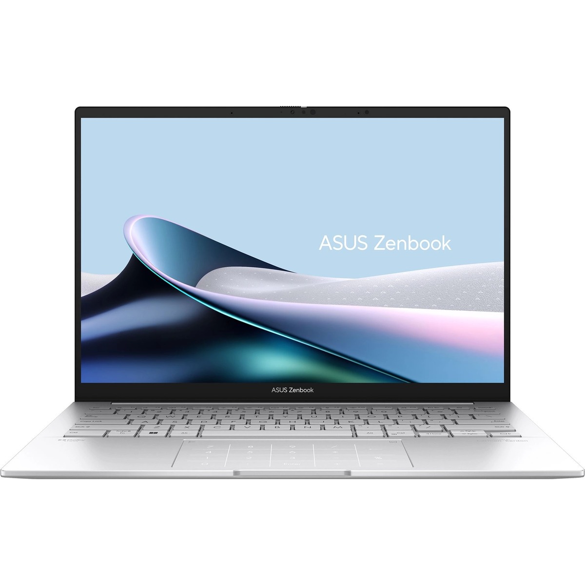 Ноутбук Asus ZenBook 14 UX3405MA-QD488W Core Ultra 7 155H 16Gb SSD1Tb Intel Arc 14 OLED FHD+ (1920x1200) Windows 11 Home silver WiFi BT Cam Bag (90NB11R2-M00SS0)