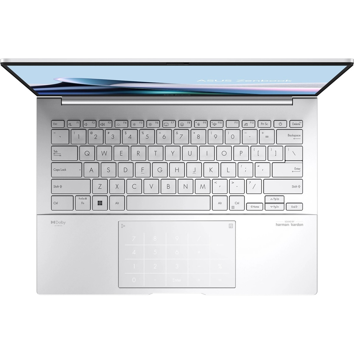 Ноутбук Asus Zenbook 14 UX3405MA-QD488W Core Ultra 7 155H 16Gb SSD1Tb Intel Arc 14 OLED FHD+ (1920x1200) Windows 11 Home silver WiFi BT Cam Bag (90NB11R2-M00SS0)