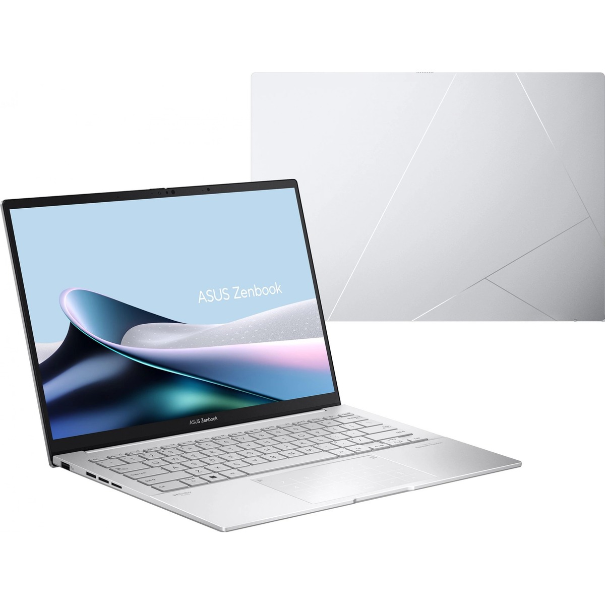 Ноутбук Asus Zenbook 14 UX3405MA-QD488W Core Ultra 7 155H 16Gb SSD1Tb Intel Arc 14 OLED FHD+ (1920x1200) Windows 11 Home silver WiFi BT Cam Bag (90NB11R2-M00SS0)