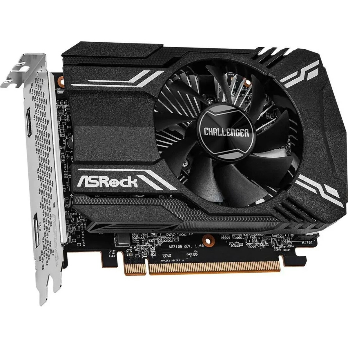 Видеокарта Asrock PCI-E 4.0 RX6400 CLI 4G AMD Radeon RX 6400 4Gb 64bit GDDR6 1923/16000 HDMIx1 DPx1 HDCP Ret