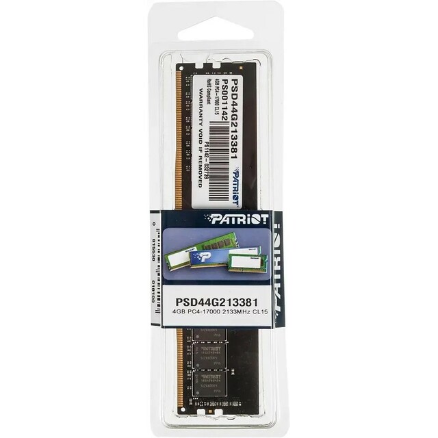 Память DDR4 4Gb 2133MHz Patriot PSD44G213381