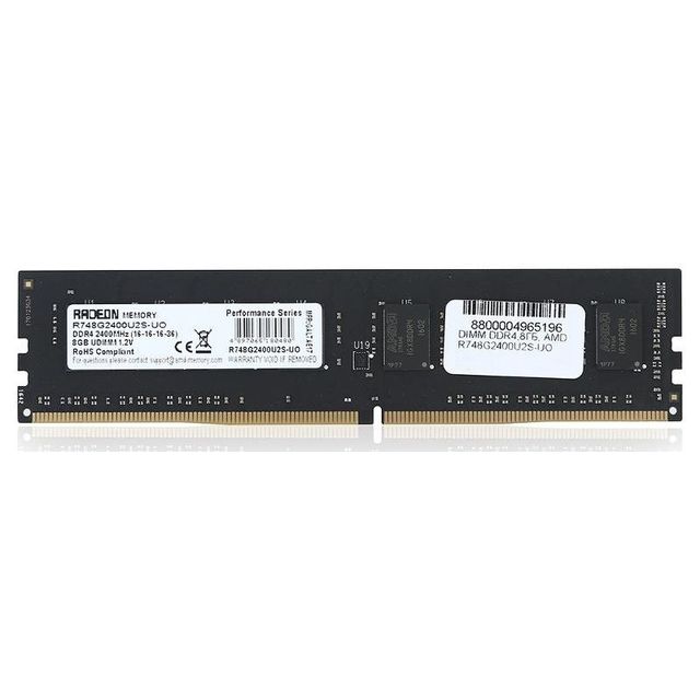 Память DDR4 8Gb 2400MHz AMD R748G2400U2S-UO