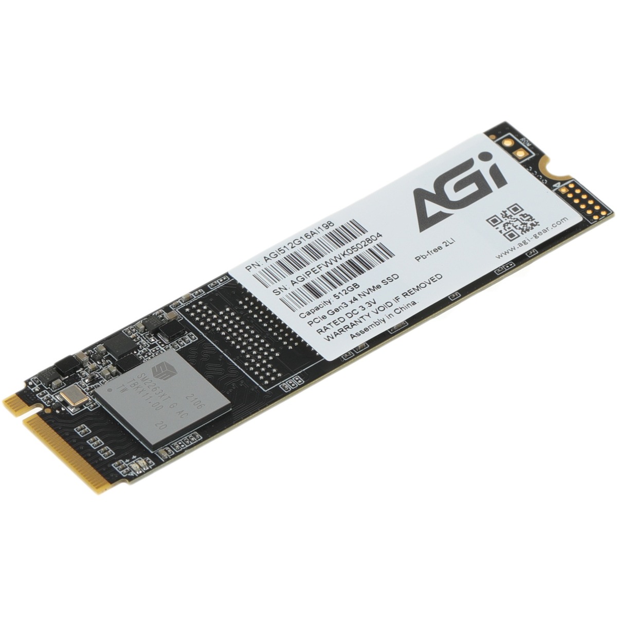 Накопитель SSD AGi PCI-E 3.0 x4 512Gb AGI512G16AI198