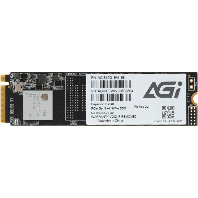 Накопитель SSD AGi PCI-E 3.0 x4 512Gb AGI512G16AI198